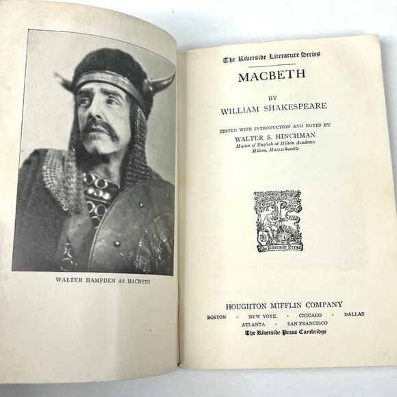 Vintage 1931 Riverside Literature Series Macbeth Play Book - Picture 6 of 8